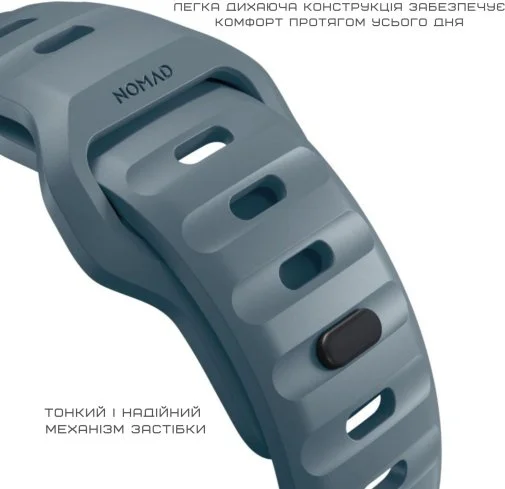 Фото: Ремінець Nomad for Apple Watch 46mm/49mm - Sport Band Marine Blue (NM01133285) № 17 | KTC
