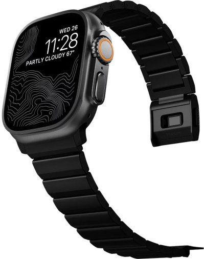 Ремінець Nomad for Apple Watch 46/49mm - Titanium V2 Black Hardware Black (NM014834858)
