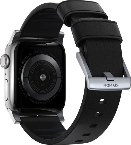 Ремінець Nomad for Apple Watch 46mm/49mm - Active Pro Silver Hardware Black (NM1A41SNW0)