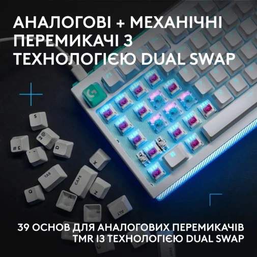 Фото: Клавіатура Logitech G512 X 98 Dual Swap USB White (920-014003) № 10 | KTC