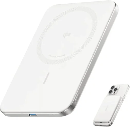 Фото: Батарея універсальна Anker Nano MagGo Slim 5000mAh 20W Qi2 15W White (A1665H21) № 11 | KTC