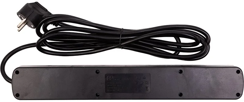 Фото: Мережевий фільтр PowerPlant YS-N6086 6/3m 3xUSB Black (EX610662) № 5 | KTC