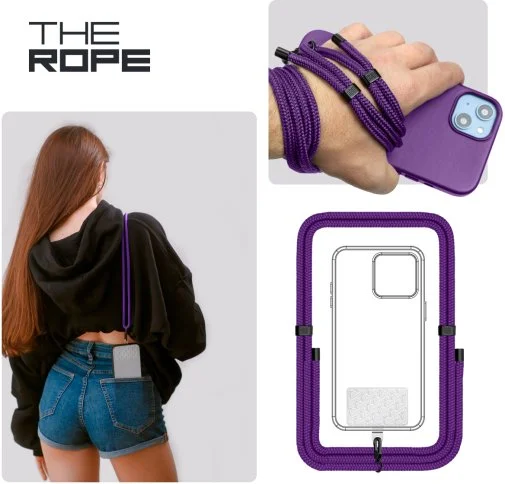 Фото: Ремінець для смартфона ArmorStandart Rope Black Amethyst with Clear Holder (ARM91364) № 11 | KTC