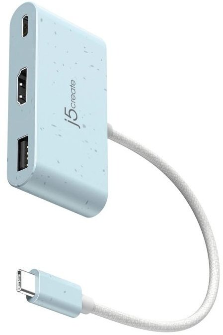 USB-хаб J5create 3in1 JCA379EC-N Fresh Cyan