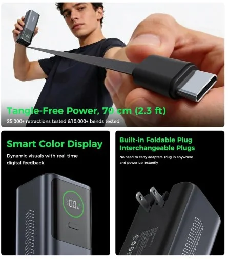 Фото: Батарея універсальна Choetech B1012 20000mAh 100W Black № 16 | KTC