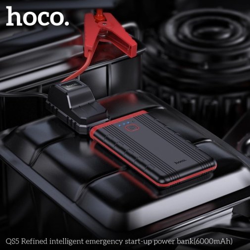 Бустер Hoco QS5 Refined Intelligent Emergency Start-Up Power Bank Black (6942007643689)