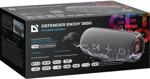 Портативна колонка Defender Enjoy S850 Black (65851)