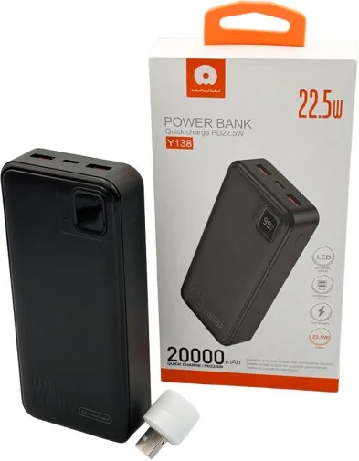 Фото: Батарея універсальна WUW Y138 20000mAh 22.5W Black № 15 | KTC