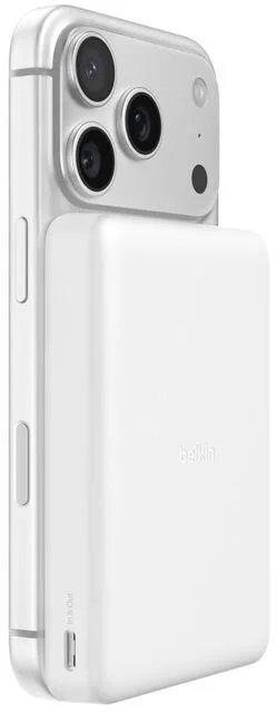 Батарея універсальна Belkin BoostCharge Slim Magnetic 10000mAh 20W Qi2 7.5W White (BPD015HQWH)