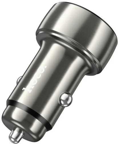 Фото: Автомобільний зарядний пристрій Hoco Z50 Leader QC3.0 PD 48W Metal Gray (6931474798756) № 6 | KTC