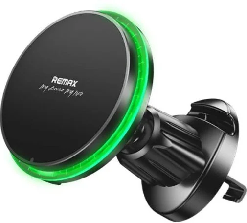 Фото: Кріплення для мобільного телефону Remax MagSafe Magnetic 15W Wireless Charging Car Mount RM-C01 Black (6954851236337) № 11 | KTC