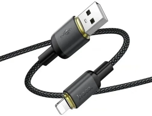 Фото: Кабель Hoco X128 Benefit 12W AM / Lightning 1m Black (6942007681070) № 8 | KTC
