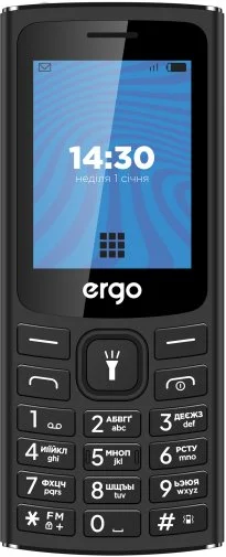 Фото: Мобільний телефон ERGO E243 Black № 8 | KTC