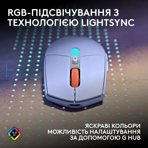 Фото: Миша Logitech G305 X SUPERLIGHT Wireless/BT Lilac (910-007755) № 22 | KTC
