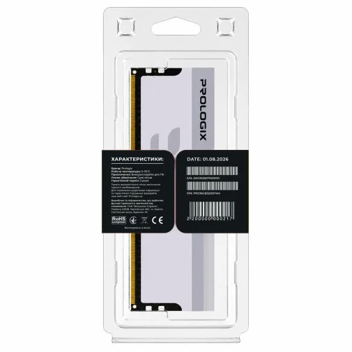 Фото: Оперативна пам’ять ProLogix Onyx White DDR4 1x16GB (PRO16GB3200YW4) № 11 | KTC