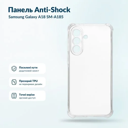 Фото: Чохол BeCover for Samsung Galaxy A18 SM-A185 - Anti-Shock Clear (716336) № 12 | KTC