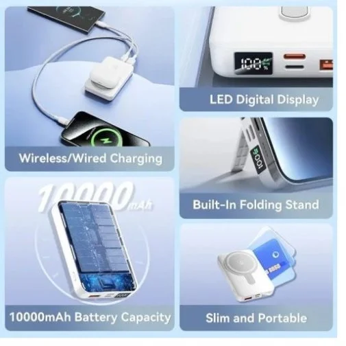Фото: Батарея універсальна Vention FHTW0 10000mAh 22.5W White № 15 | KTC