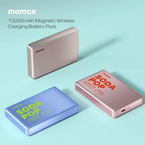 Фото: Батарея універсальна Momax 1-Power Pass 10000mAh 20W / Qi2 15W Blue (IP137AB) № 12 | KTC