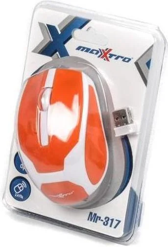 Фото: Мишка Maxxtro Mr-317-O біла/помаранчева № 9 | KTC
