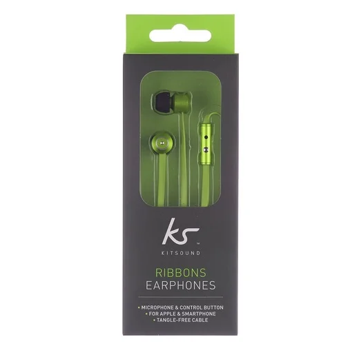 Фото: Навушники KitSound Ribbons KSRIBGN Green № 8 | KTC