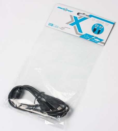 Кабель USB Maxxtro AM / BM 1,8 м чорний упаковка