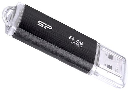 Флешка USB Silicon Power Blaze B02 64 ГБ (SP064GBUF3B02V1K) чорна