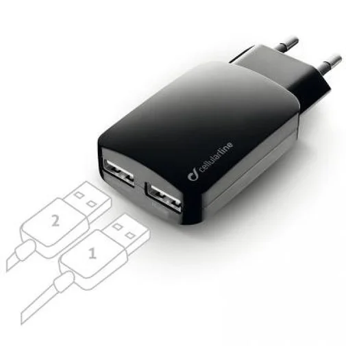 Фото: Зарядний пристрій Cellular Line USB Charger Dual Ultra (ACHUSBMOBILEDUAL3A) № 5 | KTC