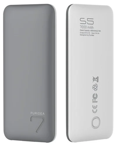 Фото: Батарея універсальна Puridea S5 7000mAh Grey/White (S5-Grey White) № 5 | KTC