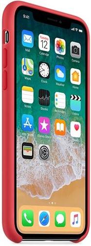 for iPhone X - Silicone Case Red Raspberry