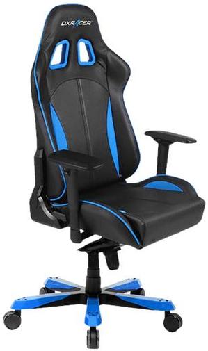 Крісло ігрове DXRacer King OH/KS57/NB, PU шкіра, Al основа, Black/Blue