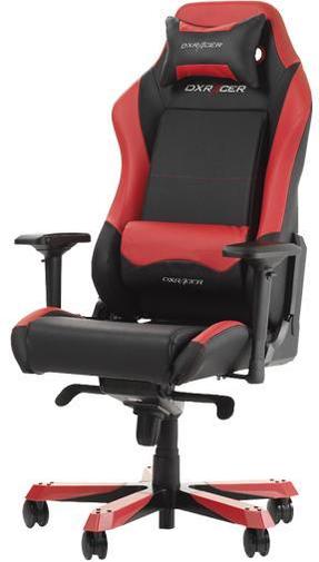 Крісло ігрове DXRacer Iron OH/IS11/NR, PU шкіра, Al основа, Black/Red