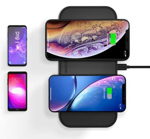 Фото: Бездротова зарядна станція Zens Dual Aluminium Wireless Charger 10W Black (ZEDC04B/00) № 5 | KTC