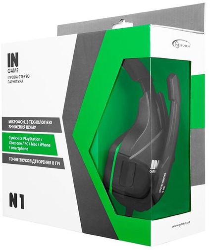 Гарнітура Gemix N1 Black-Green (N1 black-green )