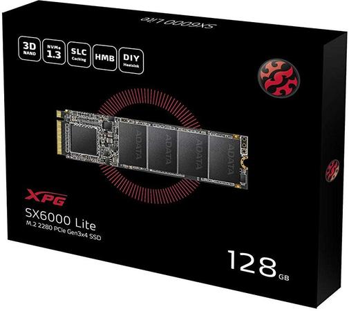 Твердотільний накопичувач A-Data XPG SX6000 Lite 2280 NVMe PCIe 3.0 x4 128GB ASX6000LNP-128GT-C