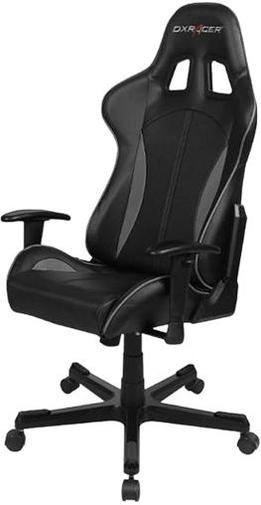Крісло ігрове DXRacer Formula OH/FE57/NG Vinil+PU шкіра, Al основа, Black/Grey