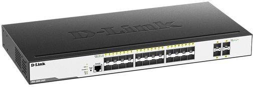 Switch, 28 ports, D-Link DGS-3000-28XS, 24xSFP, 4xSFP+, керований L2
