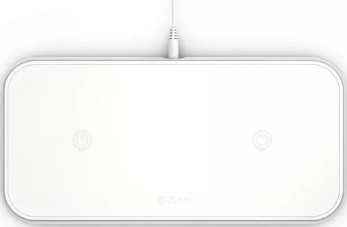 Фото: Бездротова зарядна станція Zens Dual Aluminium Wireless Charger 10W White (ZEDC04W/00) № 6 | KTC