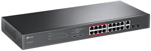 Switch, 20 ports, TP-Link TL-SL1218MP 16xLAN(10/100), 2xLAN(10/100/1000), 2xSFP, PoE, некерований