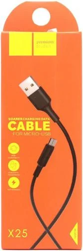 Фото: Кабель Hoco X25 Soarer AM / Micro USB 1m Black (X25 Micro Black) № 4 | KTC