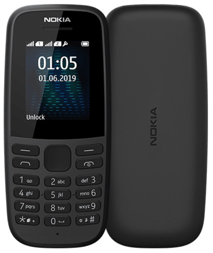 Мобільний телефон Nokia 105 2019 Black (105 SS 2019 Black)