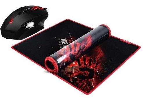 Мишка, A4 Tech Bloody V7M USB, Black + килимок Bloody B-071 350x280x4мм ( Gaming )