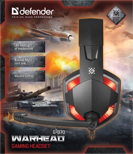 Гарнітура Defender Warhead G-370 Black/Red (64037)