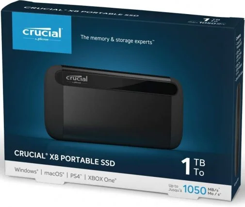 Фото: Зовнішній SSD-накопичувач Micron Crucial X8 1TB Black (CT1000X8SSD9) № 5 | KTC