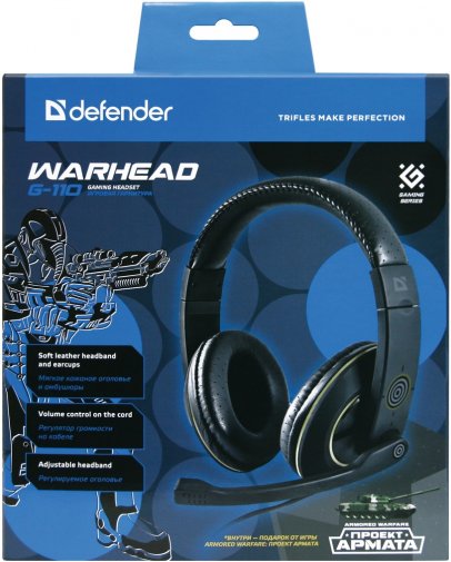 Гарнітура Defender Warhead HN-G110 Black (64102)