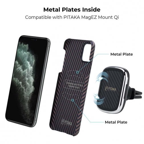 Чохол Pitaka for iPhone 11 Pro Max - MagEZ Case Black/Rose Gold (KI1106M)