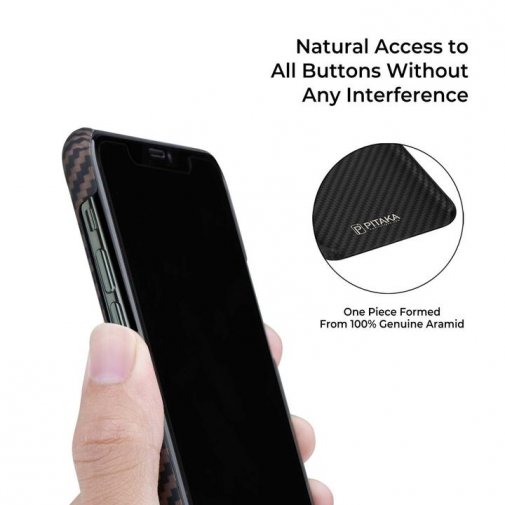 Чохол Pitaka for iPhone 11 Pro - MagEZ Case Black/Rose Gold (KI1106)