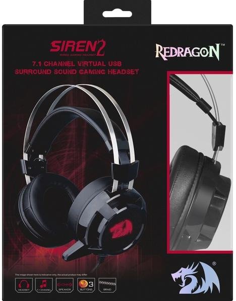 Гарнітура Redragon Siren 2 Black/Red (74830)