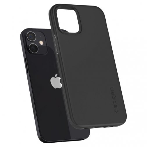 Чохол-накладка Spigen для Apple iPhone 12 Mini - Thin Fit Black