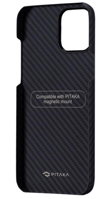 Чохол-накладка Pitaka для iPhone 12 / 12 Pro  - MagEZ Case Black/Grey Twil
