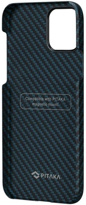 Чохол Pitaka for iPhone 12 / 12 Pro - MagEZ Case Black/Blue Twil (KI1208P)